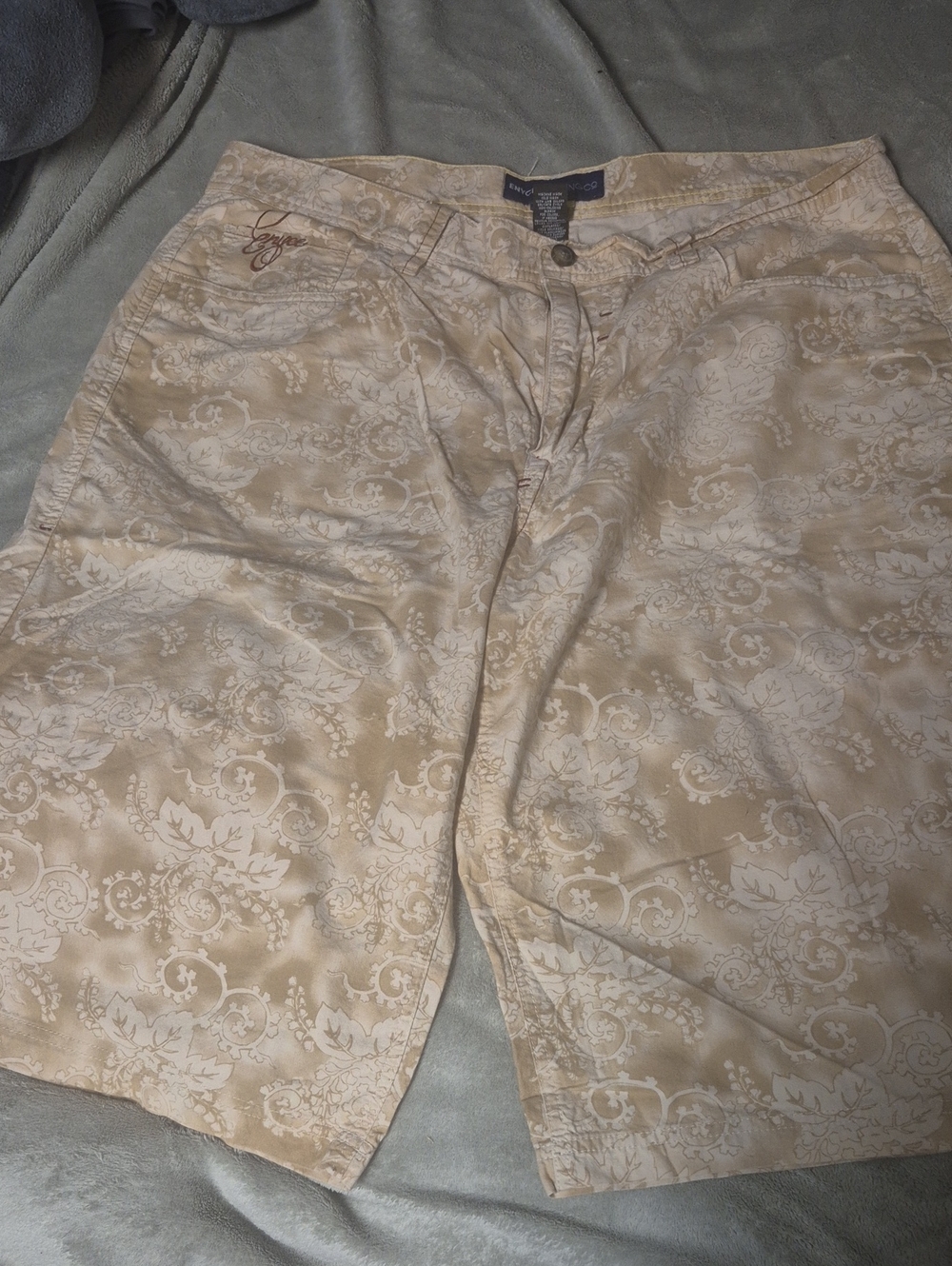 Men's Enyce Retro Beige Patterned Shorts
